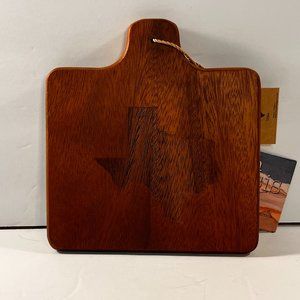 Teak Wood Trivet State of Texas Embossed Canyon Oasis New